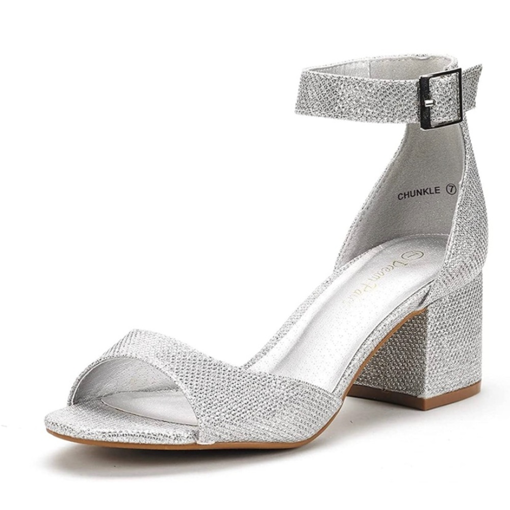 BRAND NEW Glitter Low Heel Pump Sandals